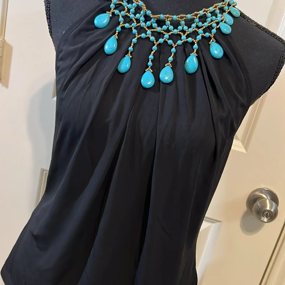 Marciano turquoise stone embellished top - Picture 3 of 6